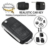 Hidden Compartment Car Key Case – Realistic Key Design Secret Stash Container