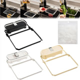 Kitchen Sink Filter Rack with 50PCS Net Bags – Foldable Corner Drain Basket & Food Strainer