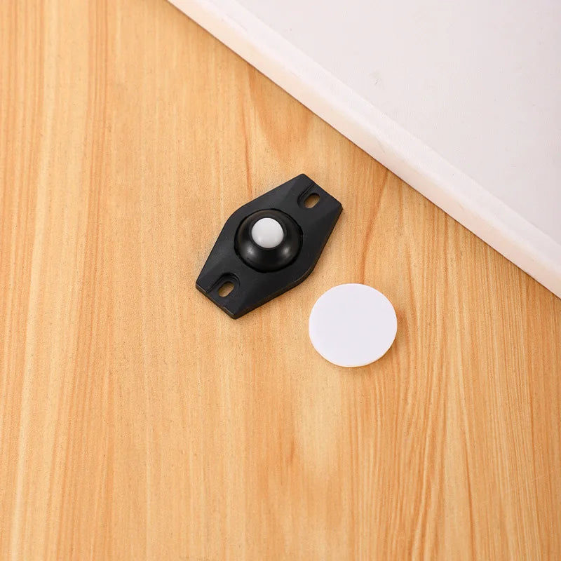 Self-Adhesive Universal Caster Wheels – 360° Swivel Mini Sticky Pulleys for Storage Boxes & Furniture (Set of 4)