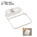 Kitchen Sink Filter Rack with 50PCS Net Bags – Foldable Corner Drain Basket & Food Strainer