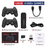 X2 Plus GD10 Pro Retro Game Stick – 4K HD TV Console with 2.4G Wireless Controllers, 50+ Emulators & 40,000+ Built-In Games (128GB)