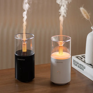 Mini Portable Car Aromatherapy Diffuser with LED Candlelight – USB Essential Oil Humidifier for Home, Office & Travel