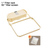 Kitchen Sink Filter Rack with 50PCS Net Bags – Foldable Corner Drain Basket & Food Strainer