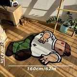 Funny Cartoon Character Floor Rug – Polyester Printed Carpet for Home & Décor