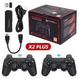 X2 Plus GD10 Pro Retro Game Stick – 4K HD TV Console with 2.4G Wireless Controllers, 50+ Emulators & 40,000+ Built-In Games (128GB)