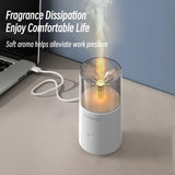 Mini Portable Car Aromatherapy Diffuser with LED Candlelight – USB Essential Oil Humidifier for Home, Office & Travel