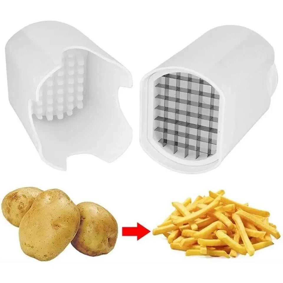 Manual French Fry Potato Cutter – Easy Handheld Vegetable Slicer Kitchen Tool