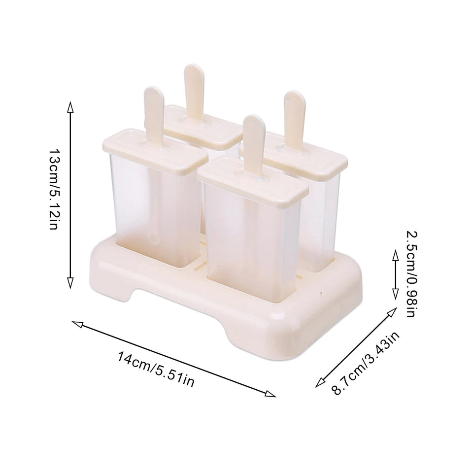 Reusable Popsicle Molds with Tray – 4 or 9-Cavity DIY Ice Cream Maker