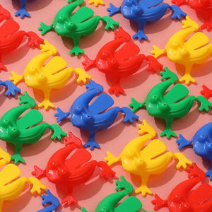 50PCS Jumping Frog Toys – Colorful Bounce Frogs for Kids, Stress Relief & Party Games