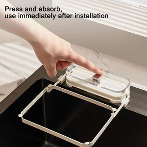 Kitchen Sink Filter Rack with 50PCS Net Bags – Foldable Corner Drain Basket & Food Strainer