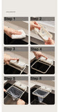 Kitchen Sink Filter Rack with 50PCS Net Bags – Foldable Corner Drain Basket & Food Strainer