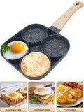 4-Cup Egg Frying Pan – Nonstick Medical Stone Pancake Pan for Gas & Induction Cookers