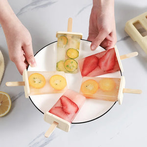 Reusable Popsicle Molds with Tray – 4 or 9-Cavity DIY Ice Cream Maker