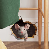 Peek-a-Boo Mouse Wall Sticker – 3D Hole Effect Décor