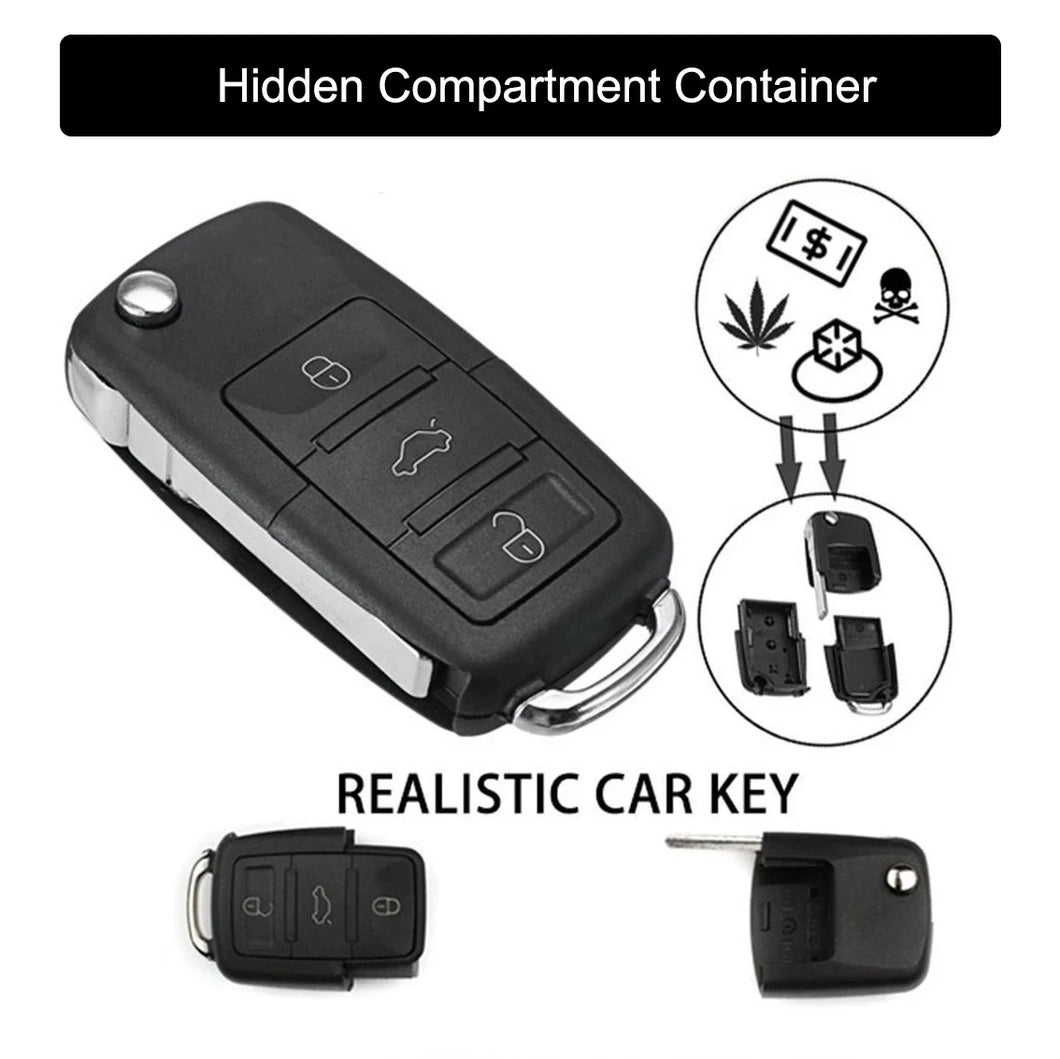 Hidden Compartment Car Key Case – Realistic Key Design Secret Stash Container
