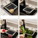 Kitchen Sink Filter Rack with 50PCS Net Bags – Foldable Corner Drain Basket & Food Strainer