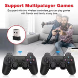 X2 Plus GD10 Pro Retro Game Stick – 4K HD TV Console with 2.4G Wireless Controllers, 50+ Emulators & 40,000+ Built-In Games (128GB)
