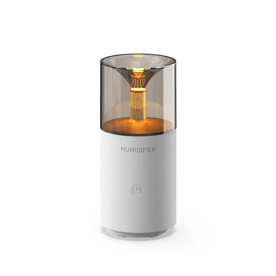 Mini Portable Car Aromatherapy Diffuser with LED Candlelight – USB Essential Oil Humidifier for Home, Office & Travel