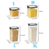 Clear Food Storage Container with Lid – Plastic Kitchen & Pantry Organizer Canister