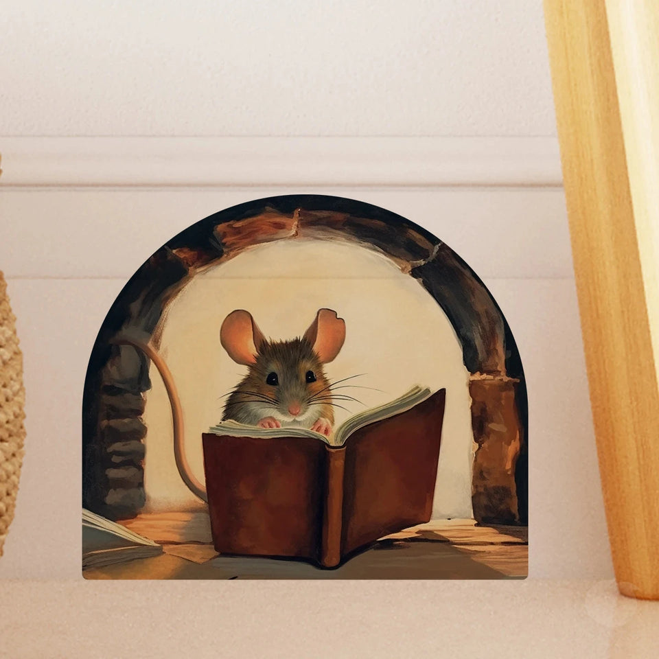 Peek-a-Boo Mouse Wall Sticker – 3D Hole Effect Décor